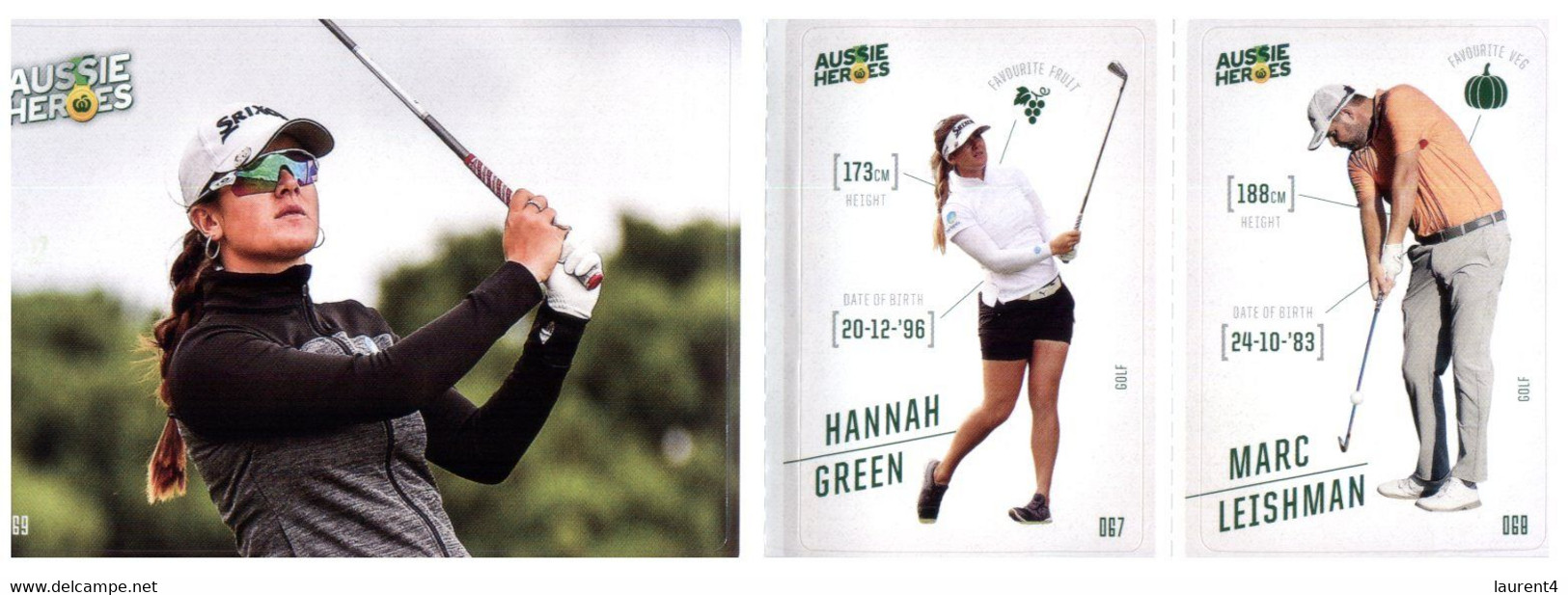 (VV 26 A) Australian Aussie Heroes - Olympic & Paralympic Games 2020 (part Of Collectable From Supermarket) Golf - Tarjetas