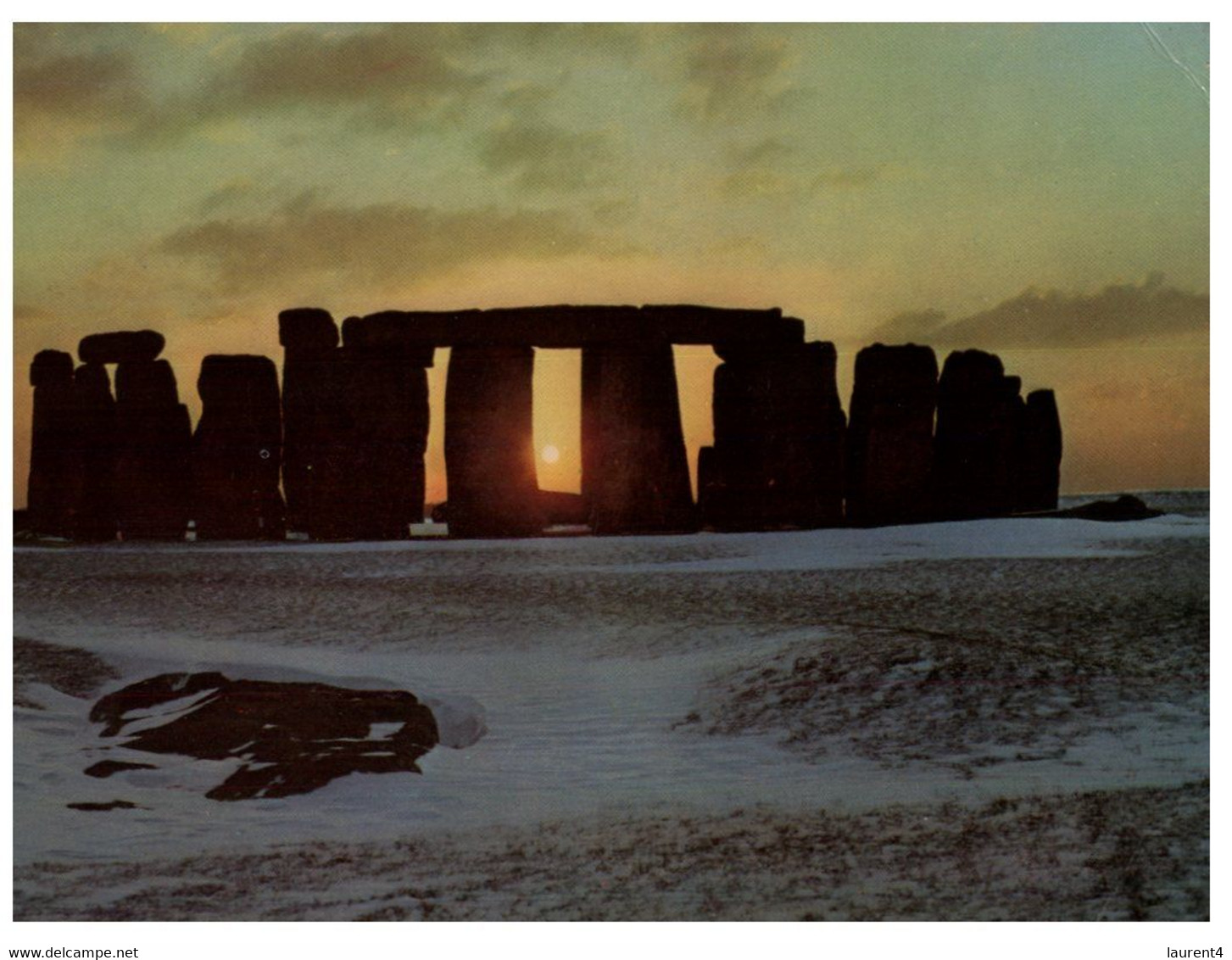 (V V 27) UK - (posted To France 1979) Stonehenge Sunset - Stonehenge