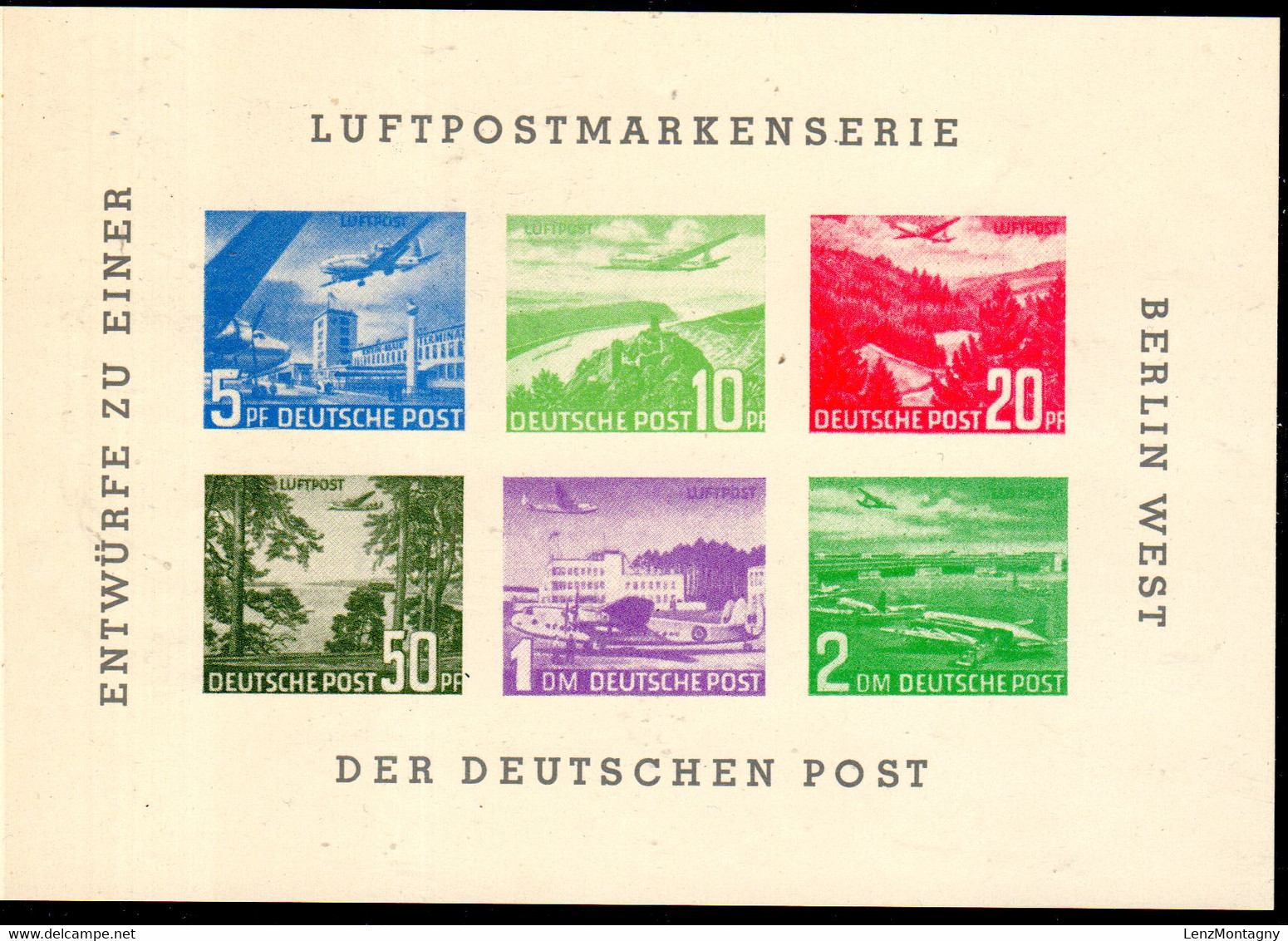 1957, BEPHILA BERLIN, Essay De Nouveau Timbres - Non Realisée!, Lot 45698 - Andere & Zonder Classificatie