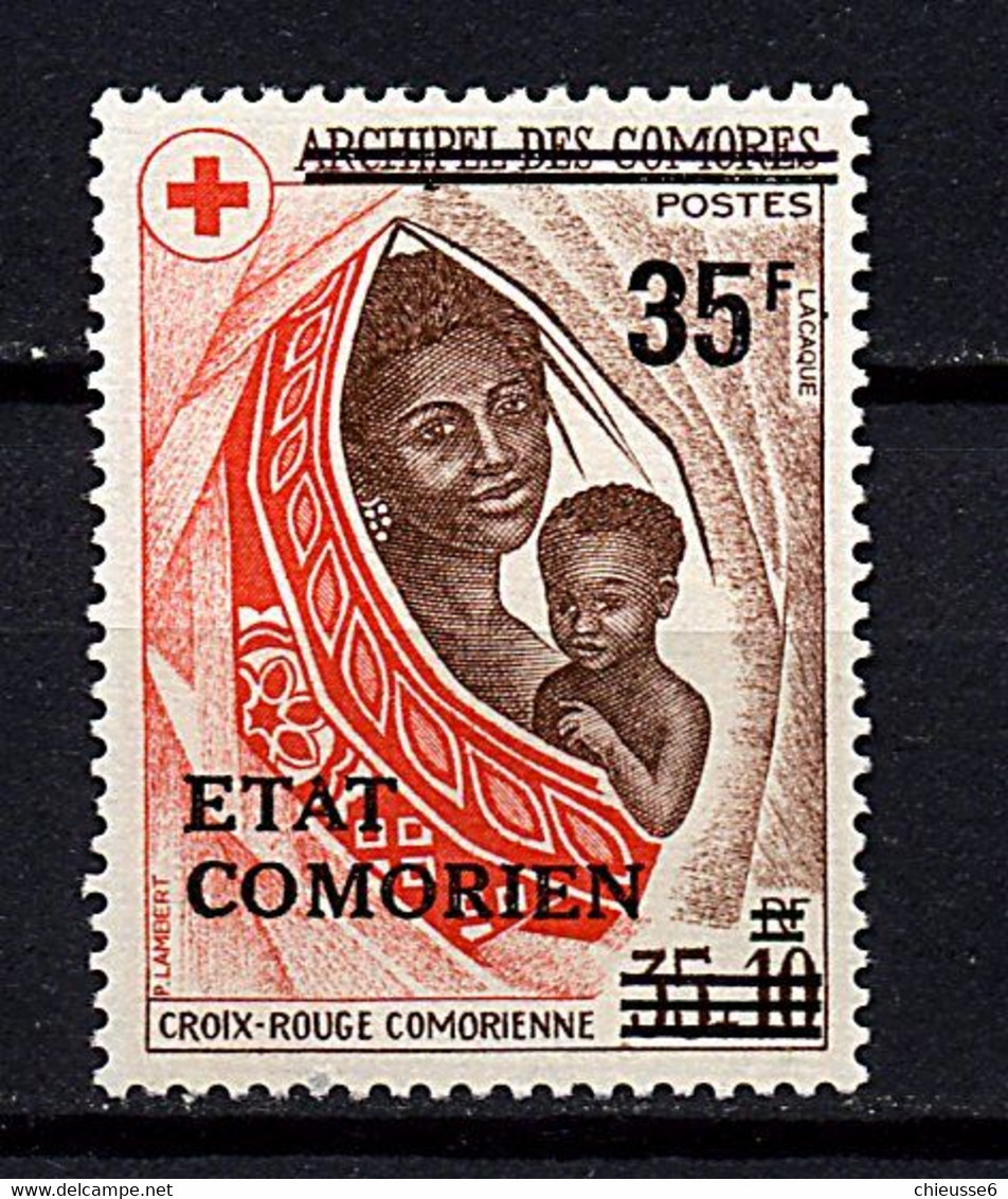 Etat Comorien ** N° 118 Surchargé  - Croix-Rouge - Comores (1975-...)