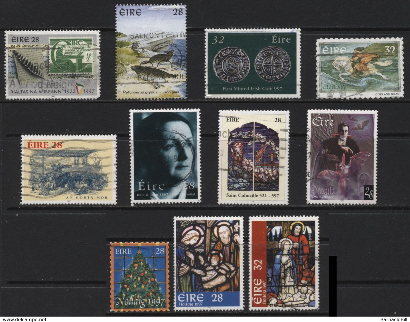 Ireland (41) 1997 Commemoratives. 11 Different Stamps. Used. Hinged. - Otros & Sin Clasificación