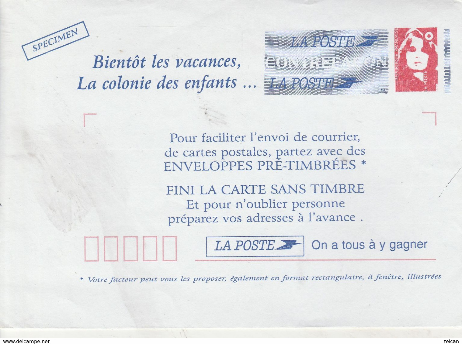 COLONIE DE VACANCES  BRIAT - Overprinted Covers (before 1995)