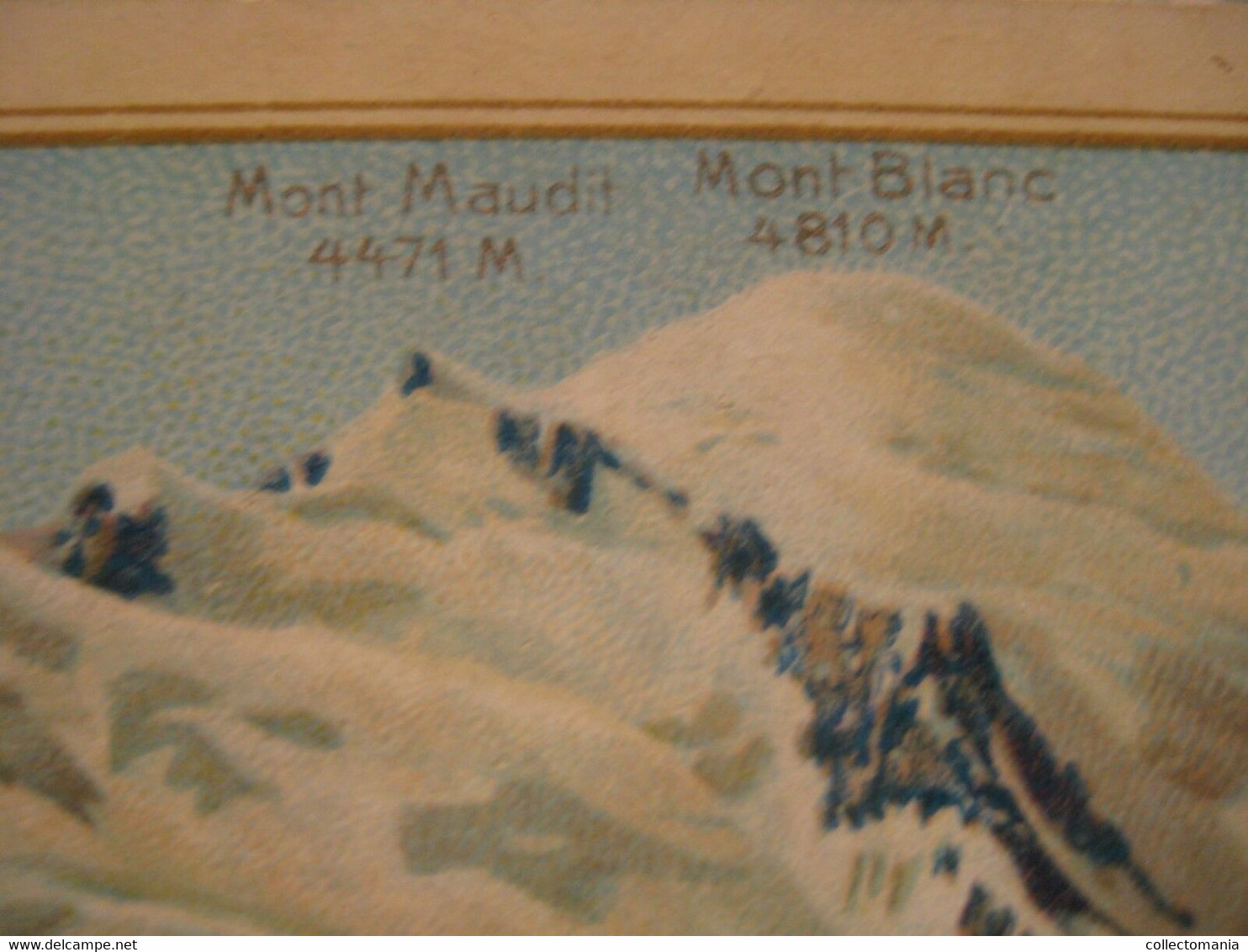 SUCHARD Menus11 second part A, 6 chromos 1-6, c1902 Bergen mountain climbing montagne guides SUISSE chocolat Tres Bien