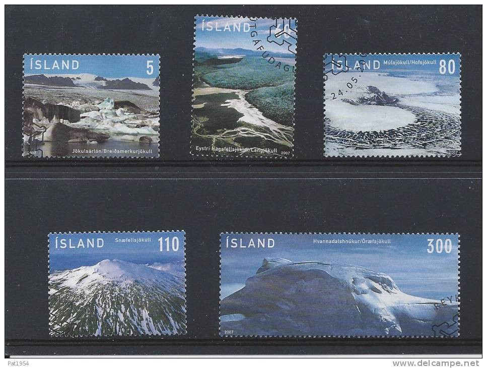 Islande 2007 Série Complète  1095/1099 Oblitérés Glaciers - Gebraucht