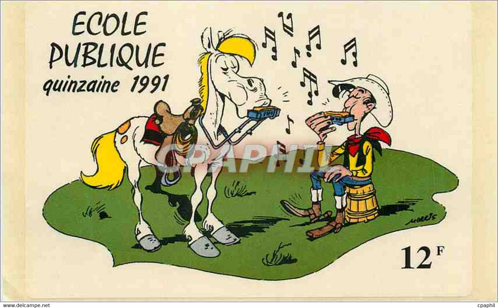 Autocollant Ecole Public Quinzaine 1999 Lucky Luke Morris - Zonder Classificatie