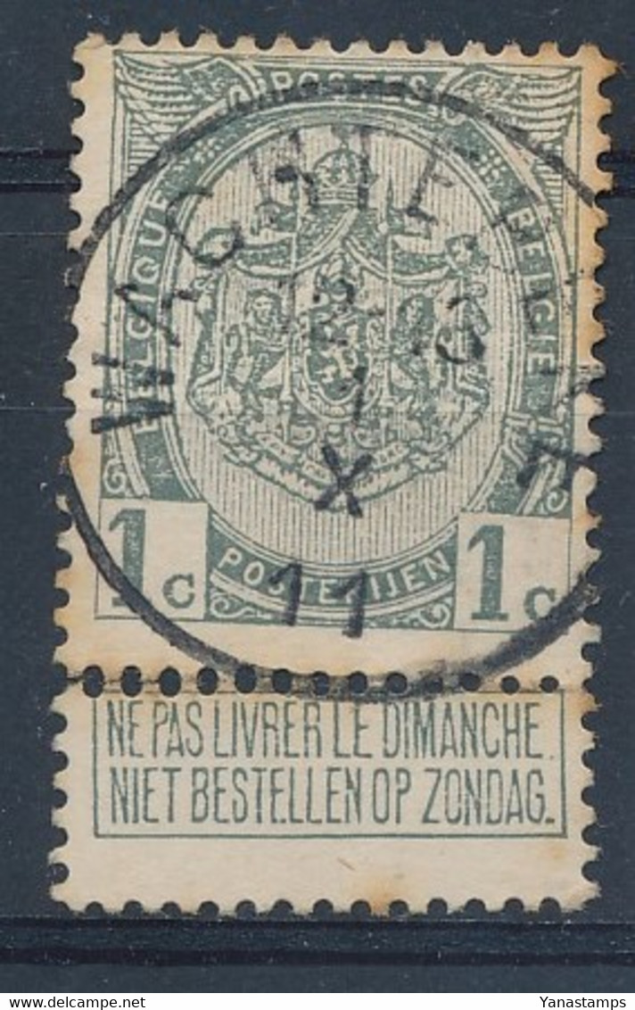 Nr    81  Met Stempel Wachtebeke - 1893-1907 Wapenschild