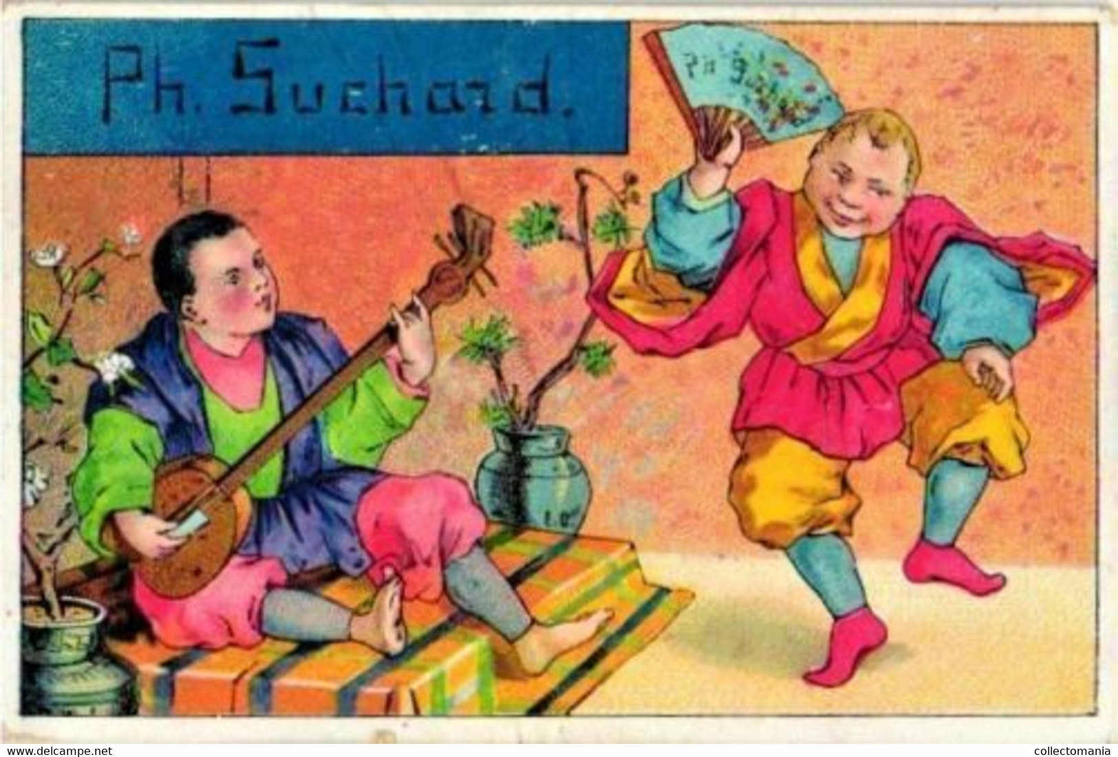 4 Chromo Lithography Cards Chocolate SUCHARD, Set 34B, Anno 1893 Nice, Japan VG Suisse Chocolade - Suchard