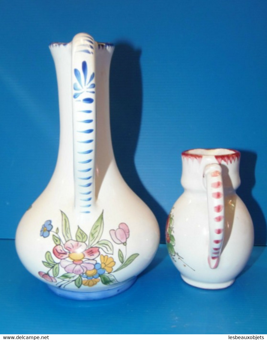 2 VASES ANCIENS En Céramique 1 Roullet Renoleau & 1 Faïencerie Charentaise Déco COLLECTION VITRINE XXe - Angoulême/Le Renoleau (FRA)