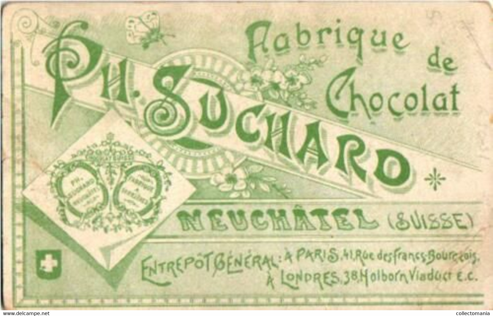 3 Chromo Lithography Cards Real Work On Chocolate SUCHARD, Set 31 Green Backside,  Anno 1892 VG Suisse Chocolade - Suchard