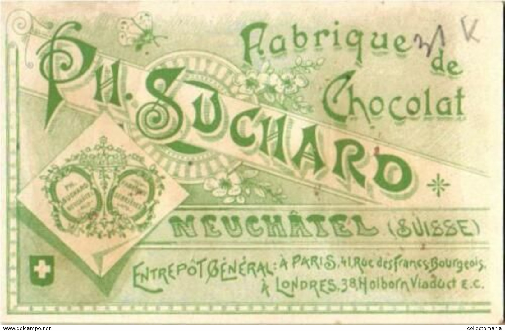 6 chromo lithography cards travel with chocolate SUCHARD, set 31B, anno 1892 VG suisse chocolade