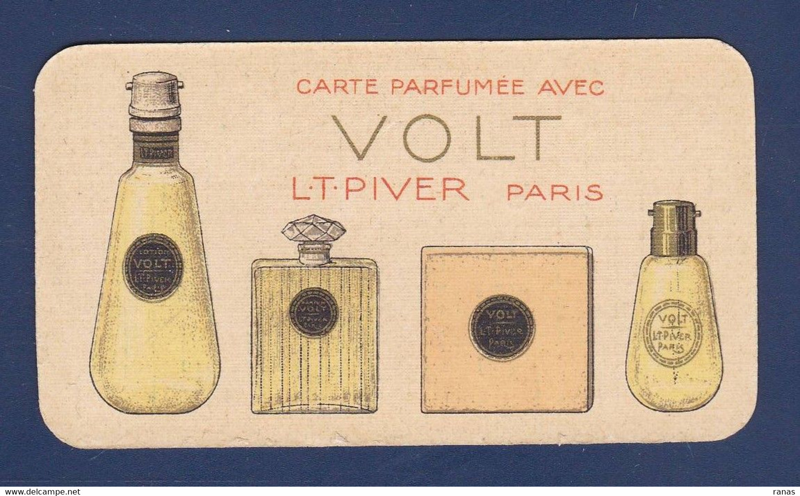 Parfum Carte Parfumée VOLT Piver Calendrier 1925-1926 - Anciennes (jusque 1960)