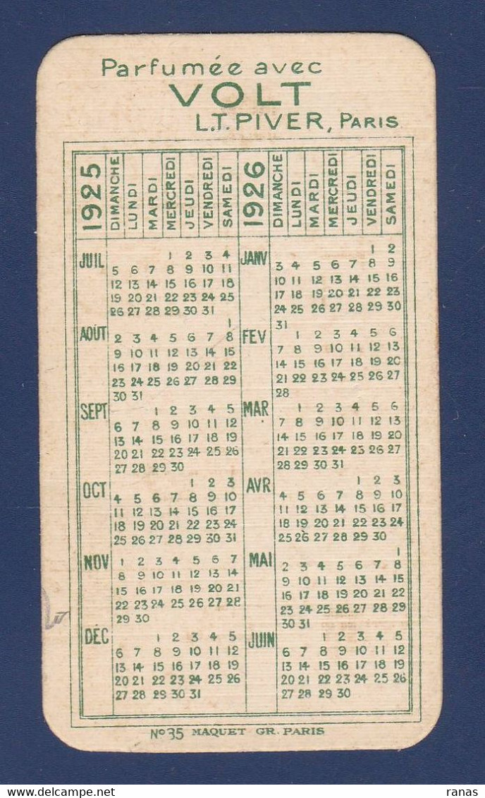 Parfum Carte Parfumée VOLT Piver Calendrier 1925-1926 - Anciennes (jusque 1960)