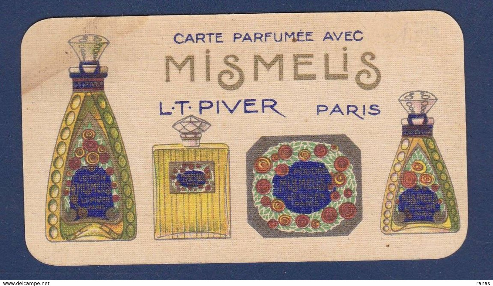 Parfum Carte Parfumée MISMELIS Piver Voir Dos - Vintage (until 1960)