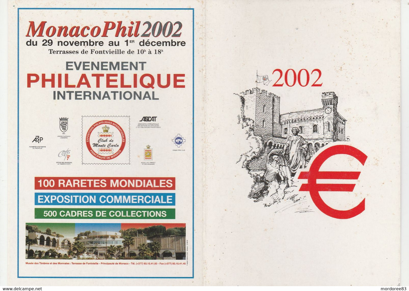 Monaco - Meilleurs Voeux 2002 - Carte 2 Volets - Lettres & Documents