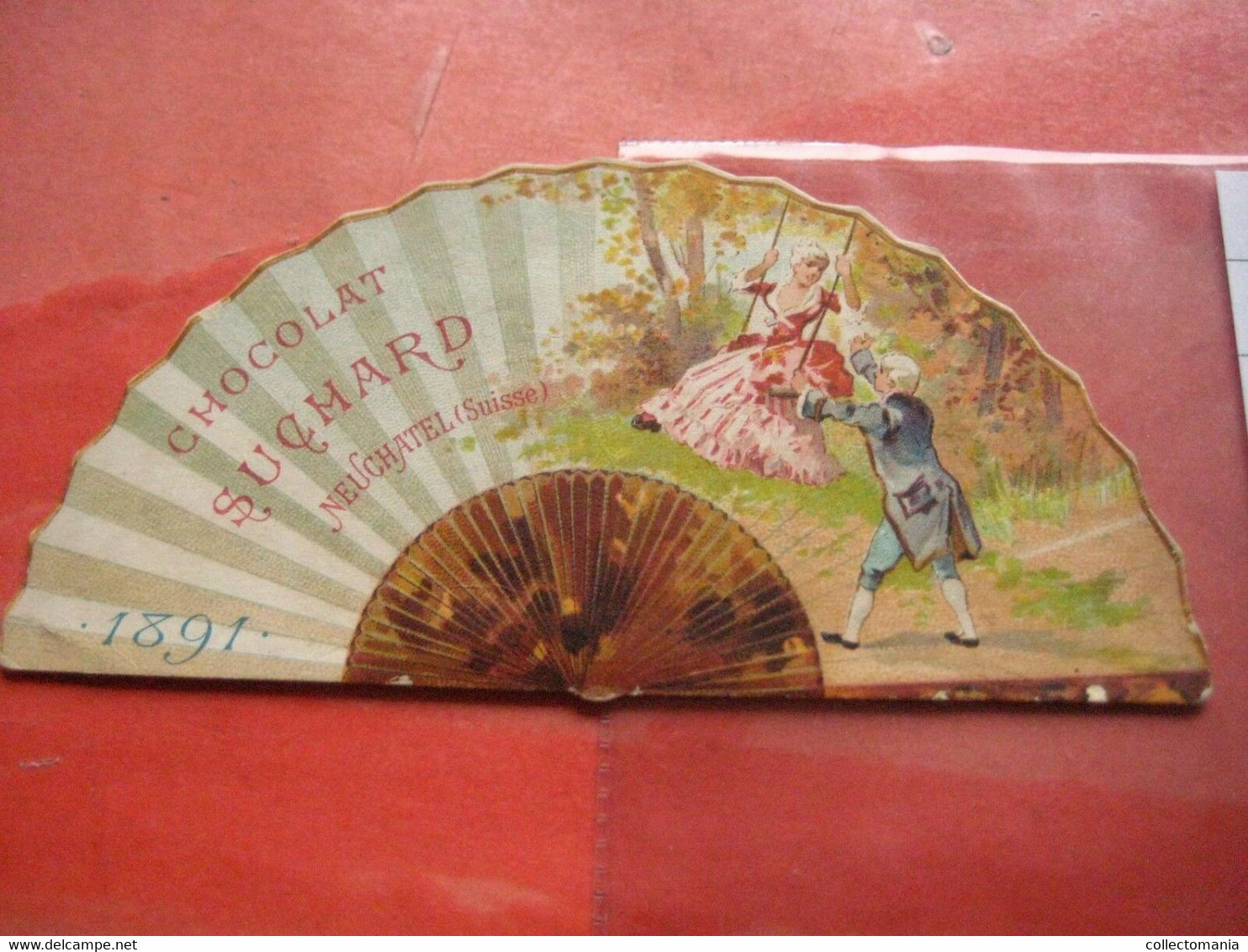 4 Cards Die Cut Chocolate  Uchard  Set Part IV  Set Nr 2  Fan Shaped Calendars 1891 1891 SUCHARD 10,8 X 5,4 Cm - Suchard