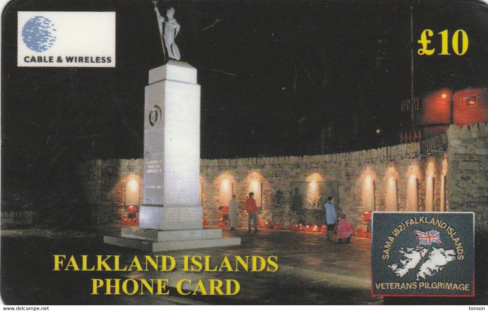 Falkland Islands, £10, South Atlantic Medal Association, Liberation Monument, Only 6.300 Issued - Falkland Islands