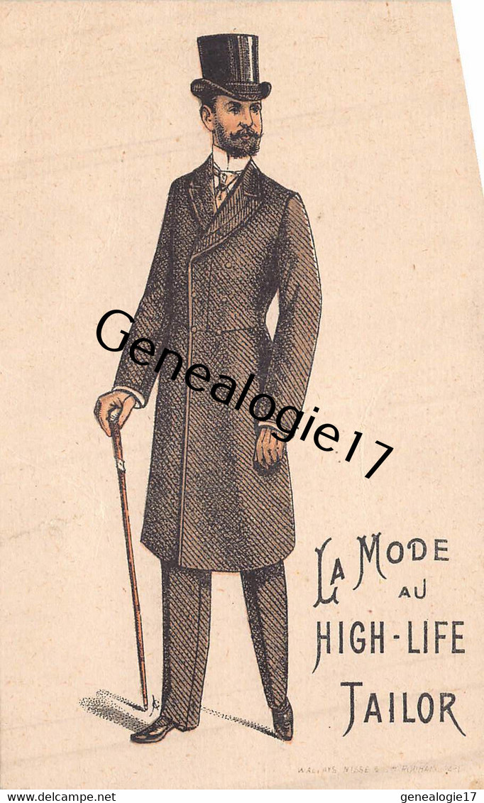 75 24430 PARIS SEINE 1894 Mode HIGH LIFE TAILOR Faubourg Montmarte ( Costumes ) - Vor 1900