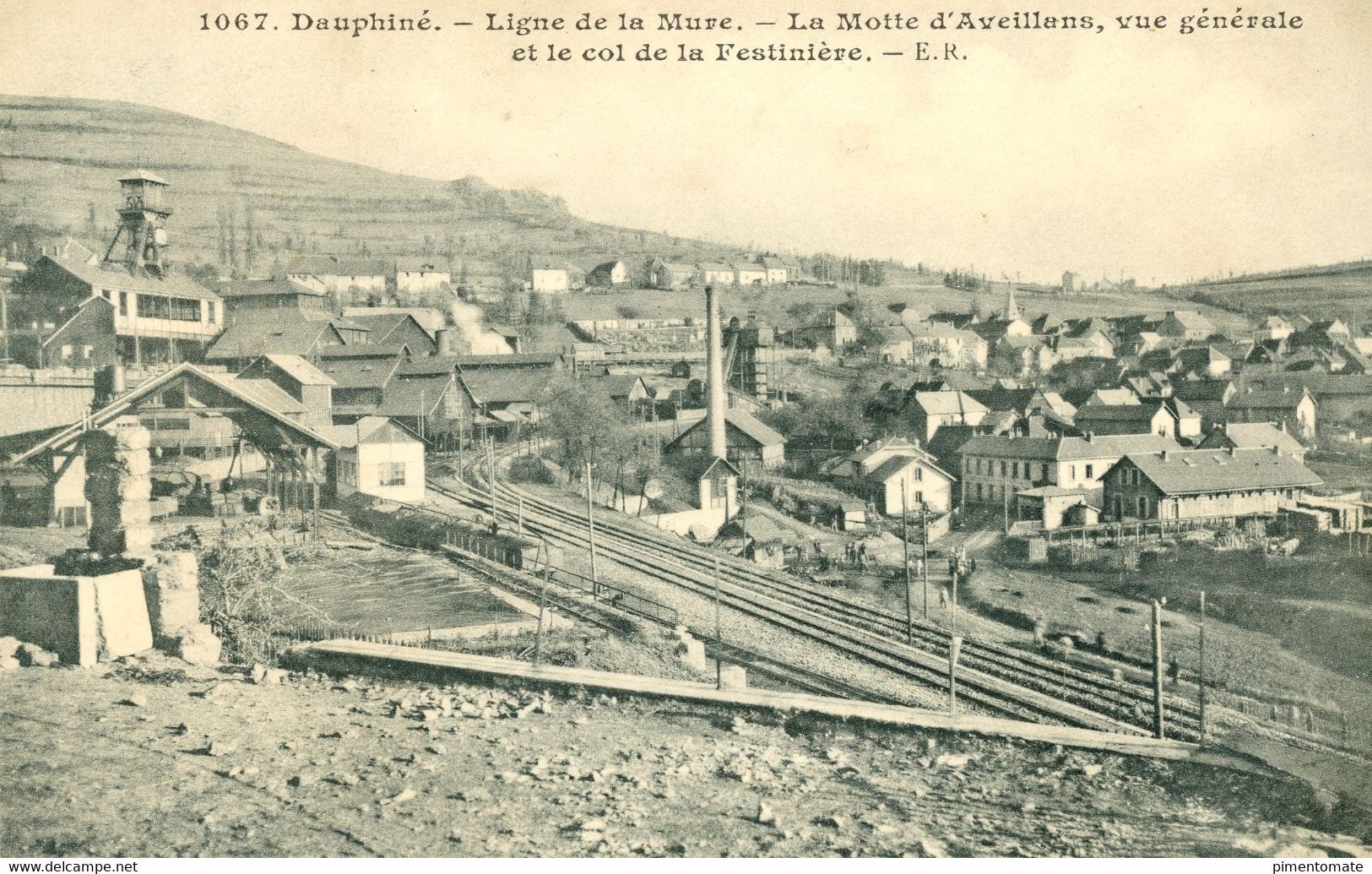 LA MOTTE D'AVEILLANS VUE GENERALE LIGNE DE CHEMIN DE FER DE LA MURE COL DE LA FESTINIERE - Motte-d'Aveillans