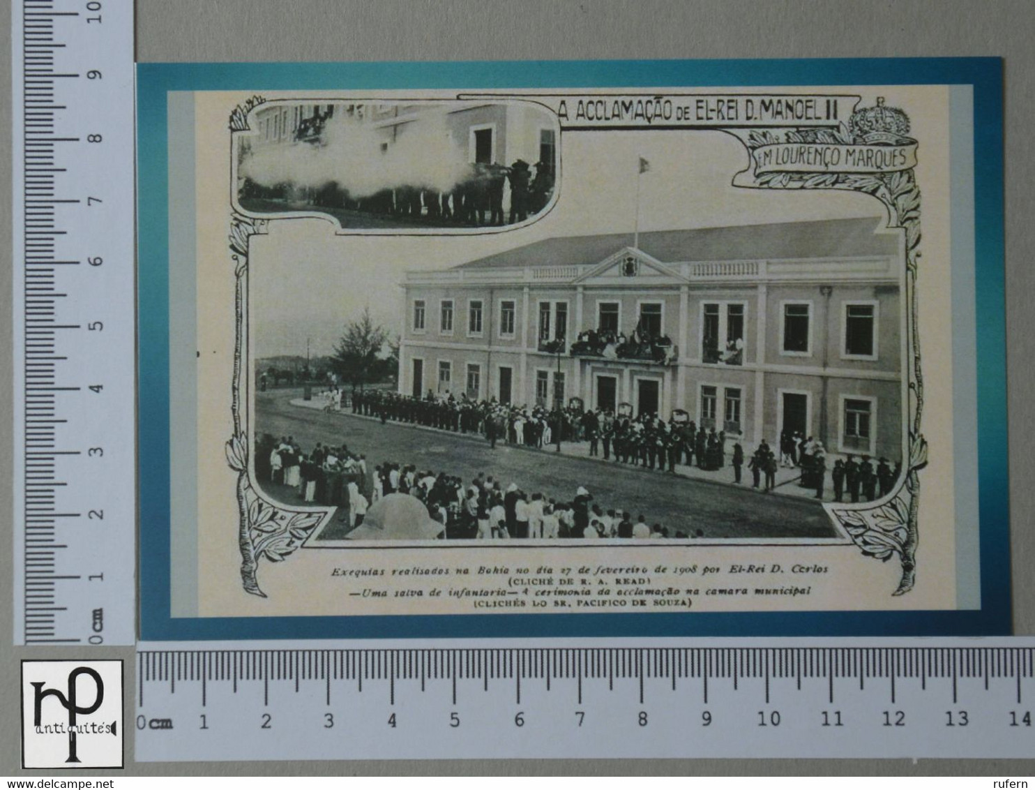 MOZAMBIQUE - ACLAMAÇÃO DO REI D. MANUEL II -  LOURENÇO MARQUES -   2 SCANS  - (Nº44117) - Mozambique