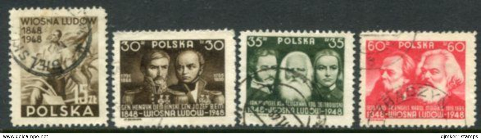 POLAND 1948  Revolution Centenary, Used.  Michel 497-500 - Usati