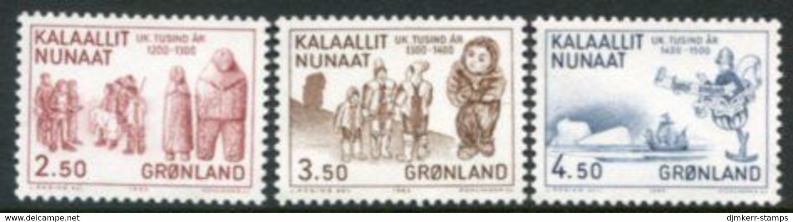 GREENLAND 1983 Millenary Of Settlement MNH / **  Michel 143-45 - Nuevos