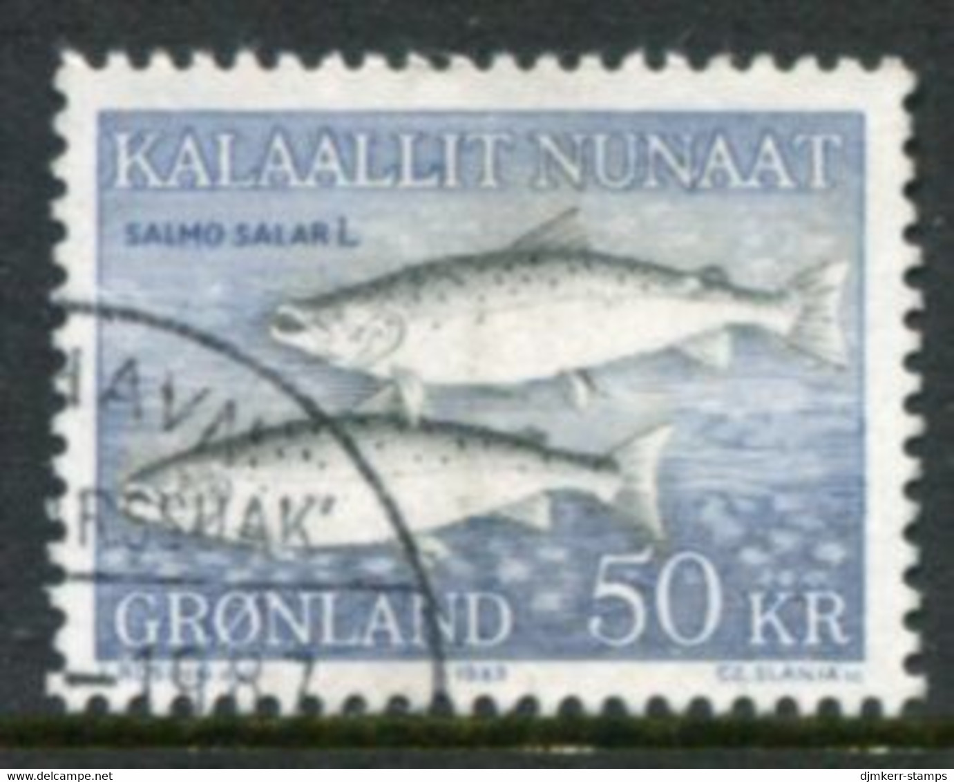 GREENLAND 1983 Atlantic Salmon Definitive 50 Kr Used.  Michel  140 - Used Stamps