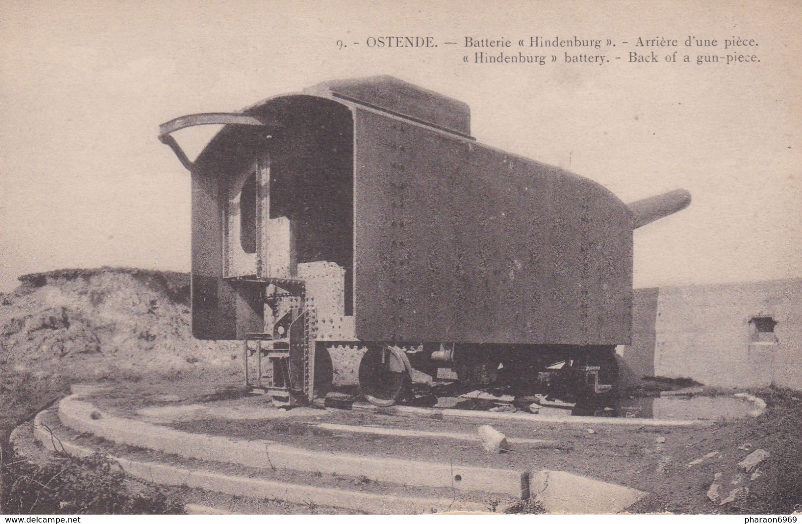 Ostende Batterie Hindenburg - Guerre 1914-18
