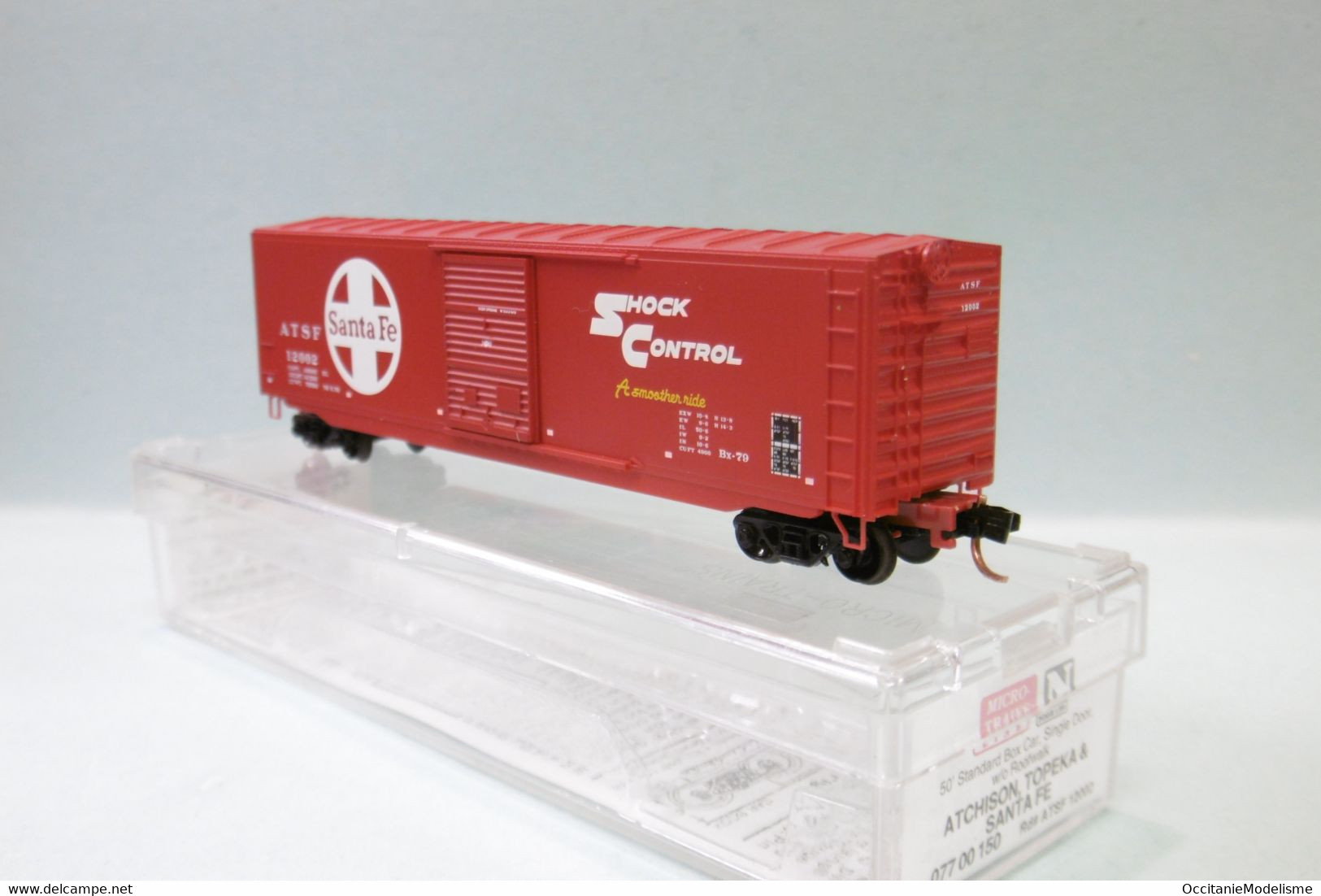 Micro-Trains Line - WAGON US 50' Standard BOX CAR ATSF Santa Fe Réf. 077 00 150 BO N 1/160 - Goods Waggons (wagons)
