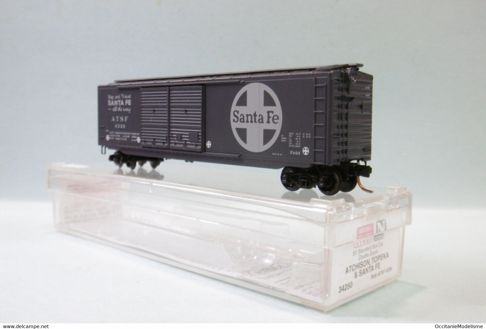 Micro-Trains Line - WAGON US 50' Standard BOX CAR ATSF Santa Fe Réf. 34250 BO N 1/160 - Güterwaggons
