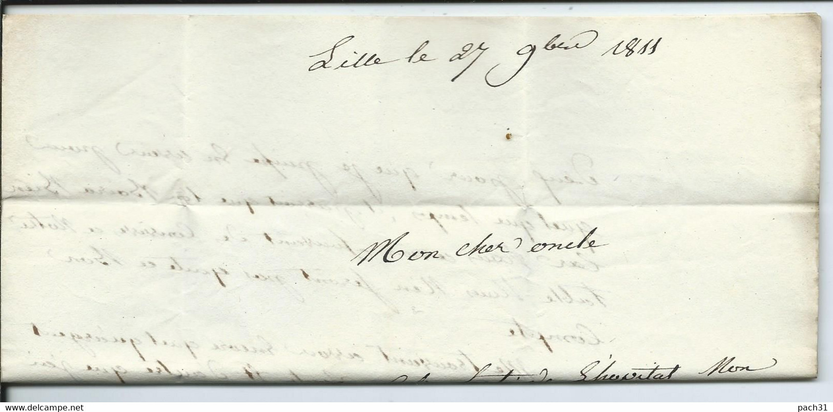 Lettre De Lille Pour Macon  1811 - 1801-1848: Précurseurs XIX