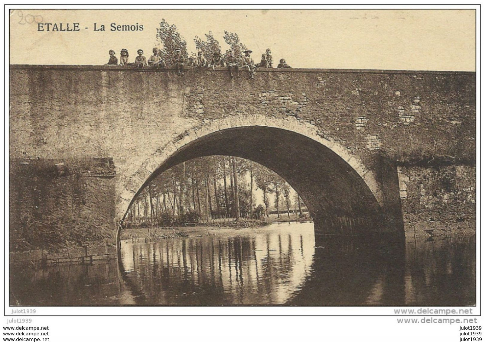 ETALLE ..-- Le Pont . La Semois . 1930?? Vers SAINT - MARD ( Melle Rosalie GOBERT ) . Voir Verso . - Etalle