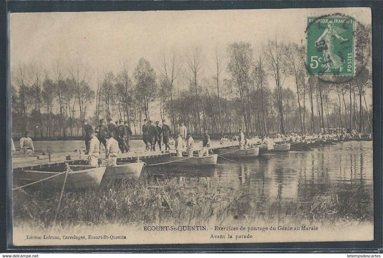 CPA 62 - Ecourt-Saint-Quentin, Exercices De Pontage Du Génie Au Marais - Andere & Zonder Classificatie