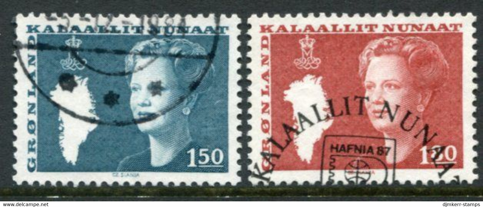 GREENLAND 1982 Queen Margarethe Definitive  Used.  Michel  134-35 - Used Stamps