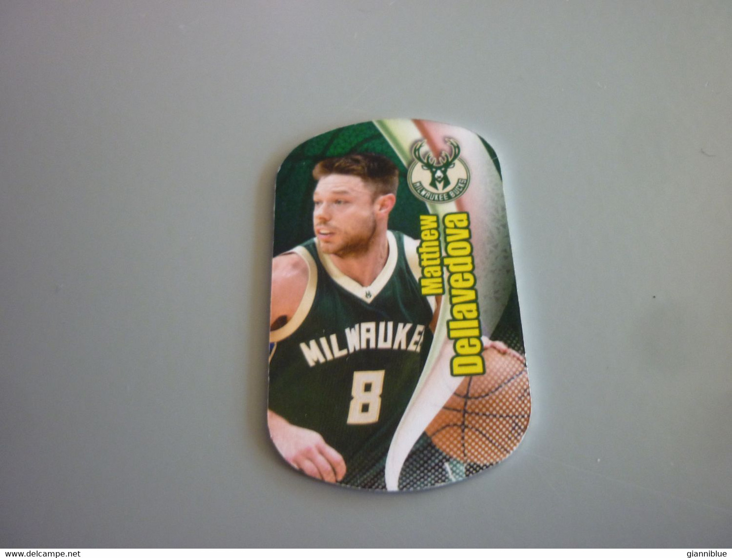 Matthew Dellavedova Milwaukee Bucks USA US American NBA Basketball Stars 2017 Greek Metal Card Tag #81 - 2000-Now