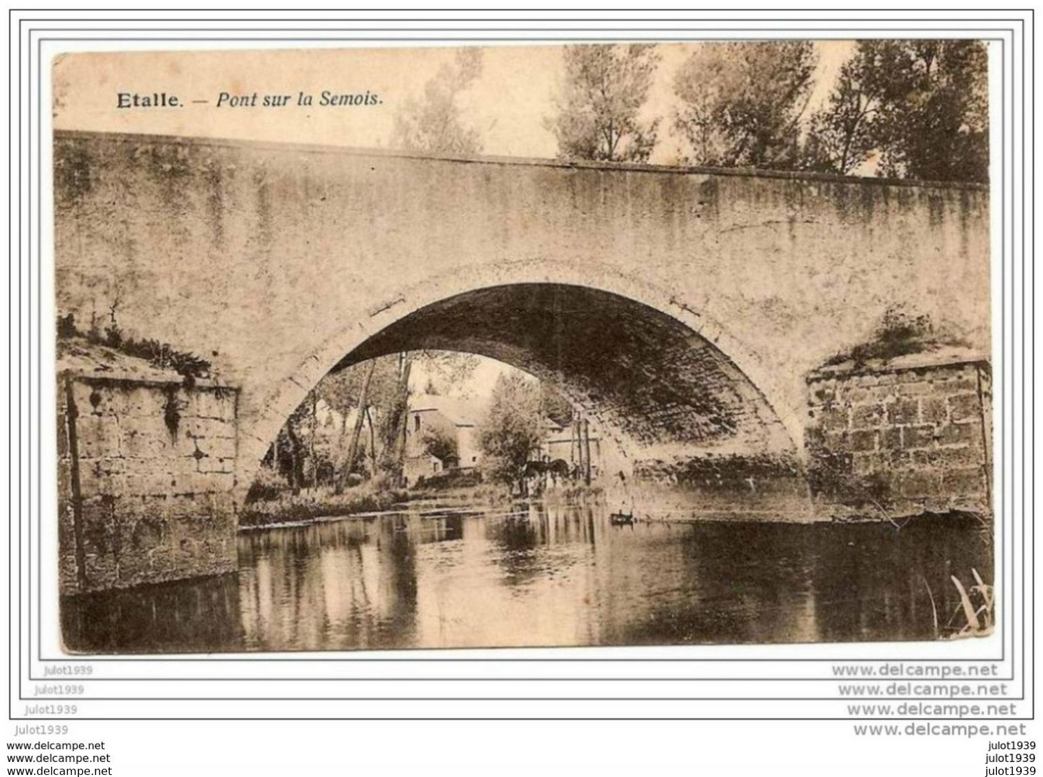 ETALLE ..--  Pont Sur La Semois .  Vers DARWIN ( Melle Valérie SIMON ) . Voir Verso . - Etalle