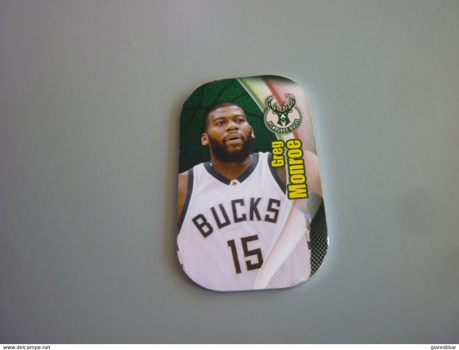 Greg Monroe Milwaukee Bucks USA US American NBA Basketball Stars 2017 Greek Metal Card Tag #77 - 2000-Now