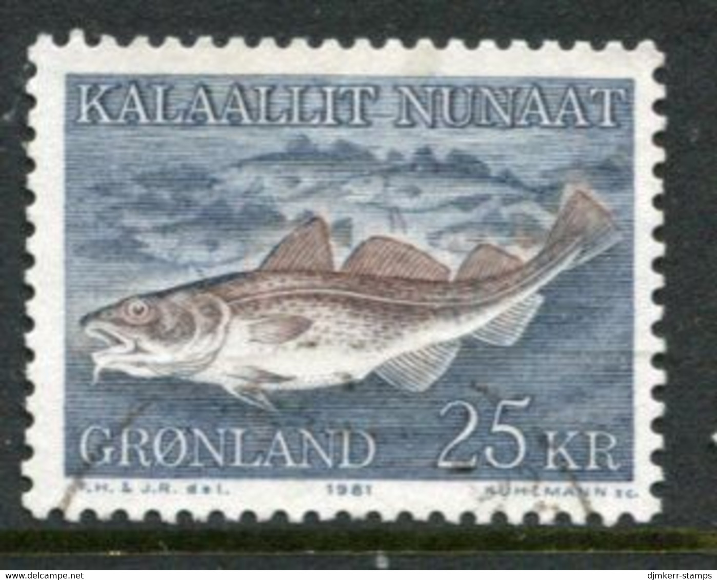 GREENLAND 1981 Atlantic Cod Used.   Michel 129 - Used Stamps