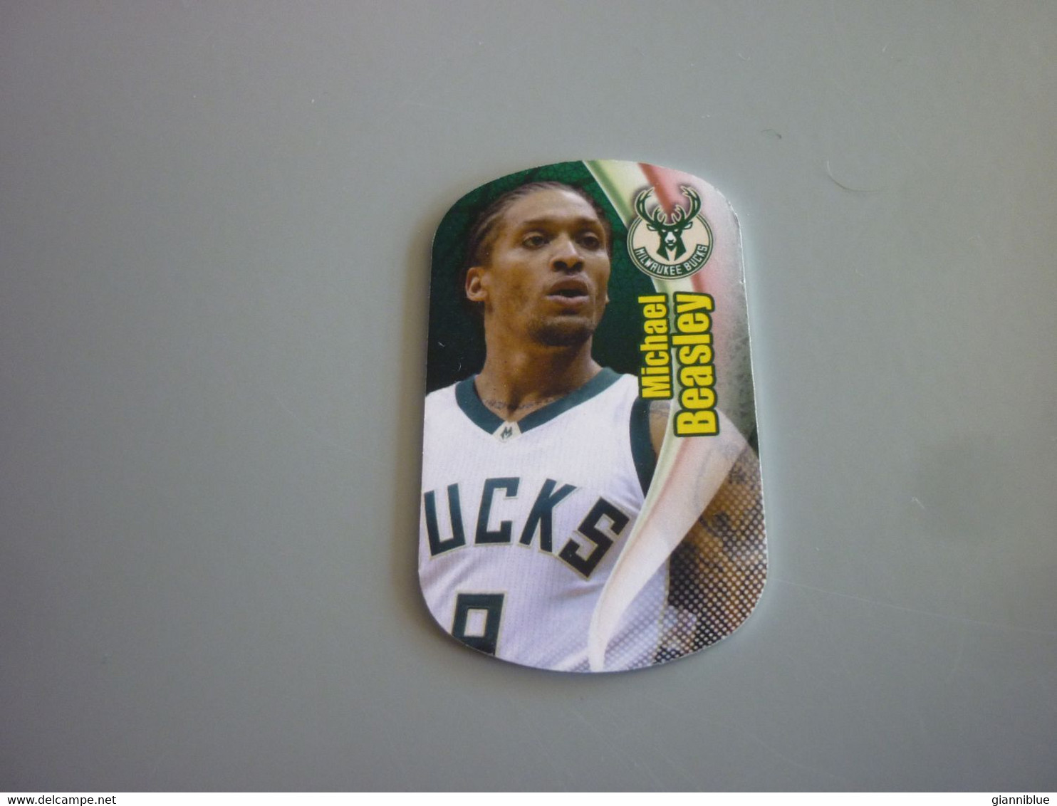 Michael Beasley Milwaukee Bucks USA US American NBA Basketball Stars 2017 Greek Metal Card Tag #82 - 2000-Aujourd'hui