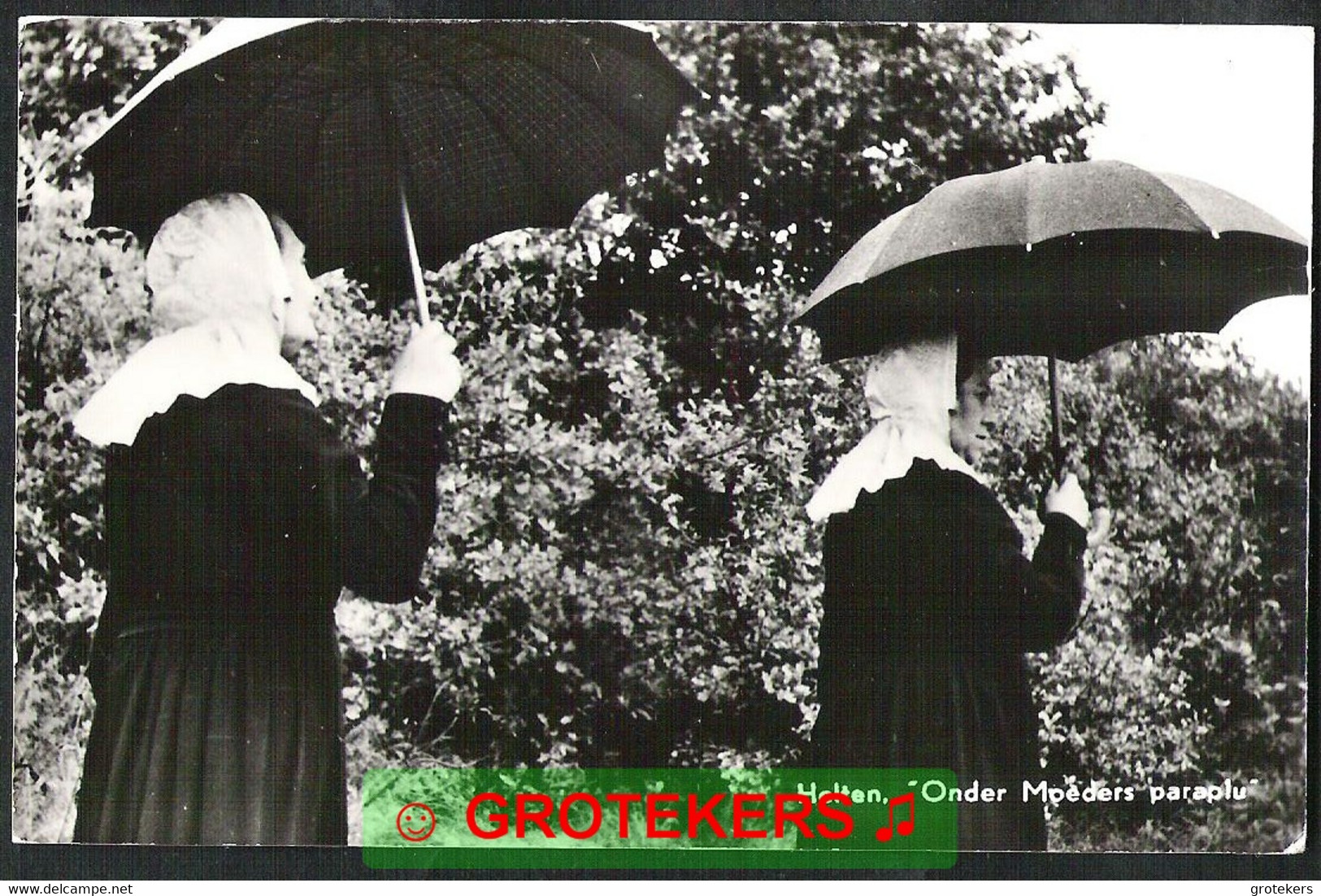 HOLTEN Klederdracht Onder De Paraplu 1973 - Holten