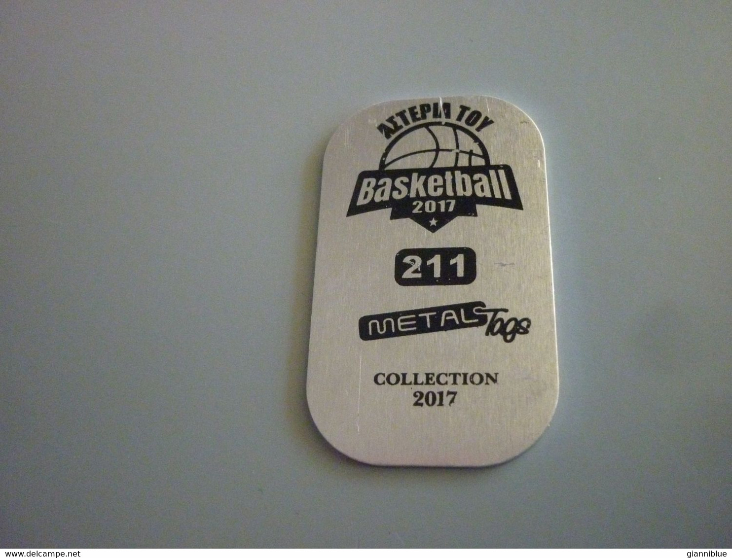 Marc Gasol Memphis Grizzlies USA US American NBA Basketball Stars 2017 Greek Metal Card Tag #211 - 2000-Aujourd'hui