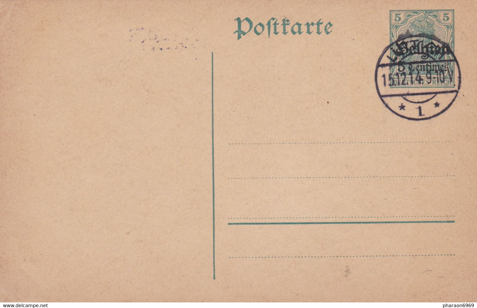 Carte Entier Postal - Ocupación Alemana