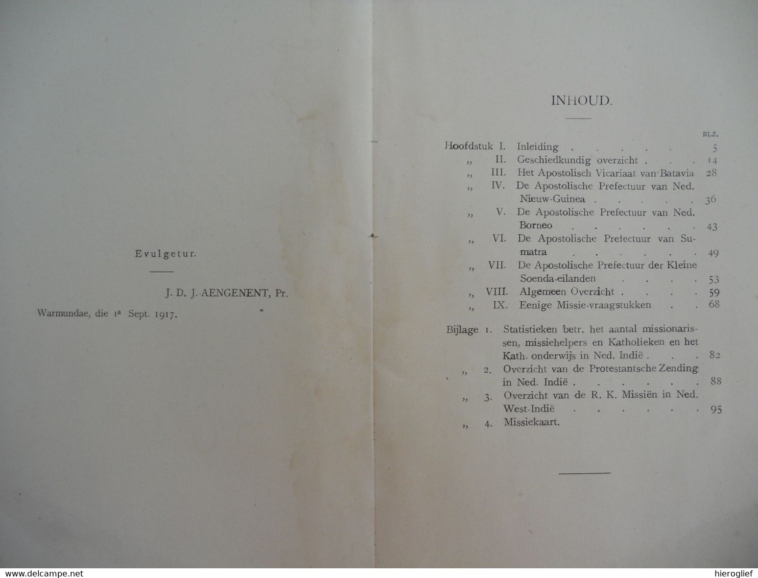 DE KATHOLIEKE MISSIËN IN NEDERLANDSCH INDIË Door H. WELBERGEN Nederlands Missies Batavia Sumatra Borneo Nieuw Guinea - Histoire