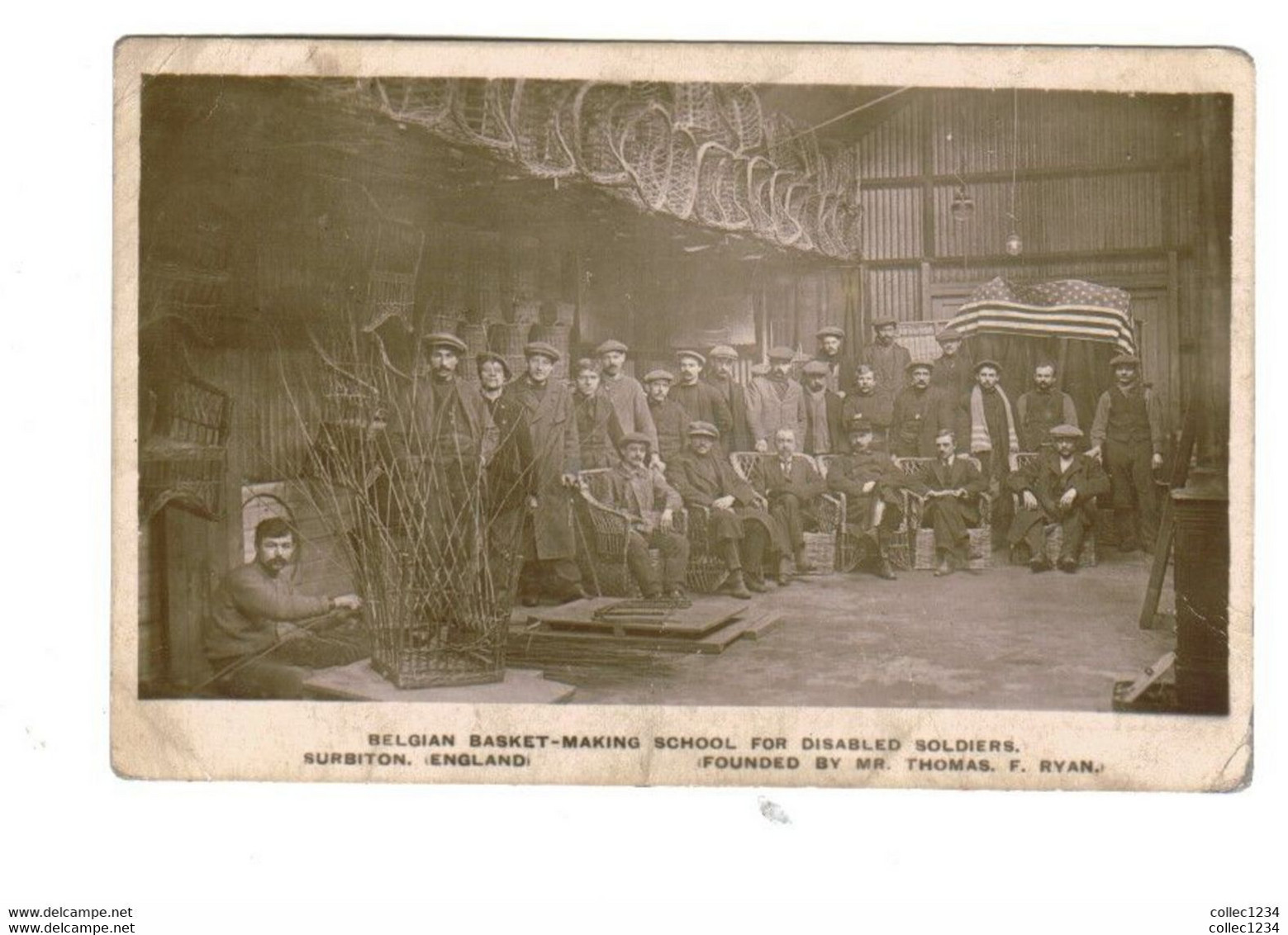 Belgian Basket Making School For Disabled Soldiers Surbiton England  Founded By Mr Thomas F Ryan - Autres & Non Classés