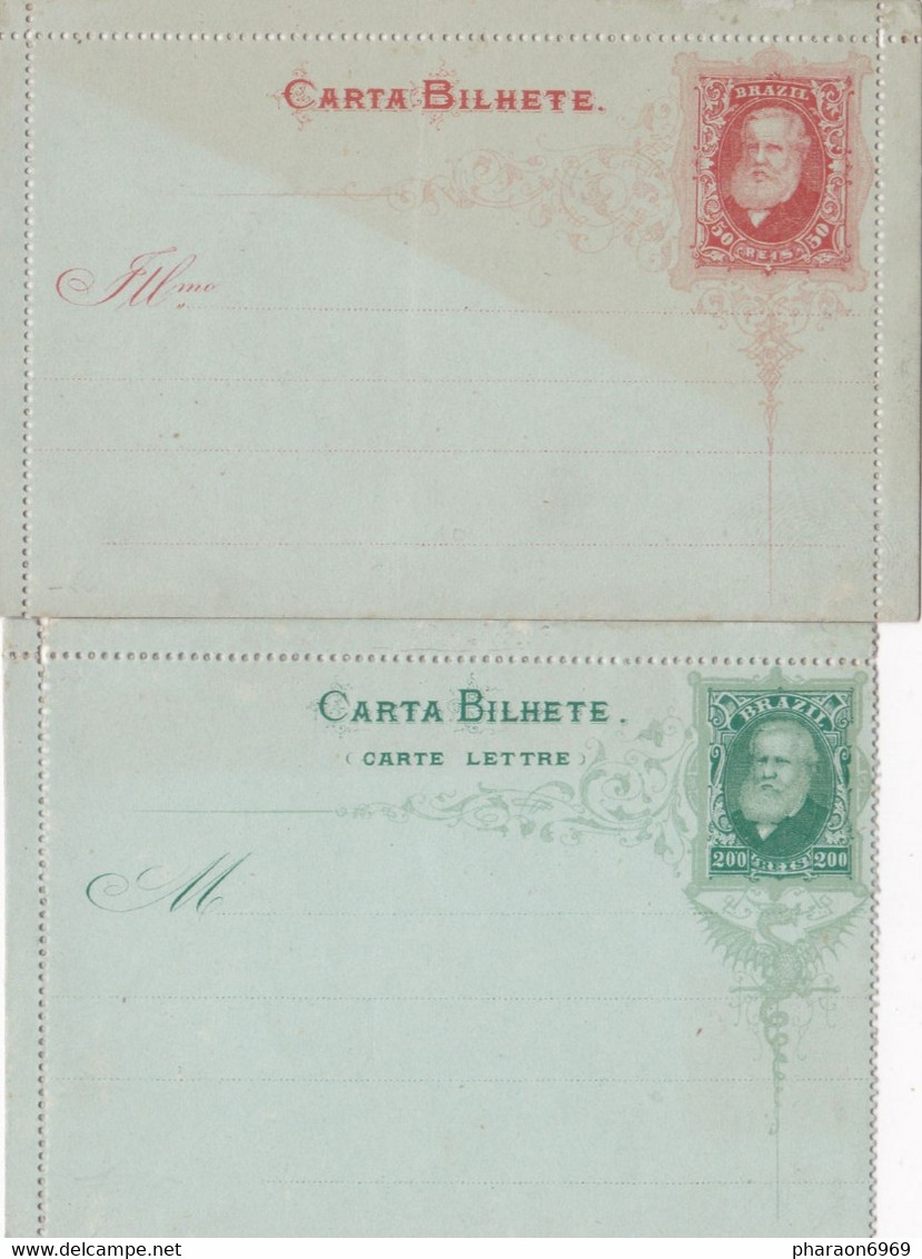 2 Scans Carte Lettre Entiers Postaux Carta Bilhete - Postal Stationery