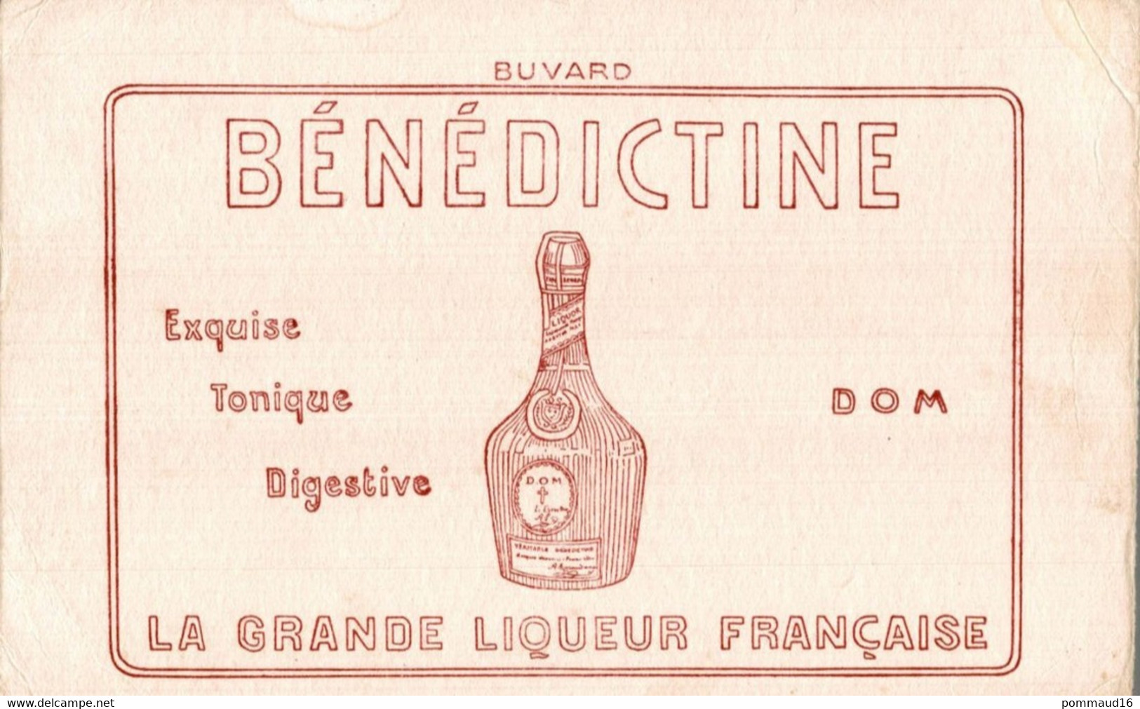 Buvard Bénédictine, La Grande Liqueur Française - Licores & Cervezas