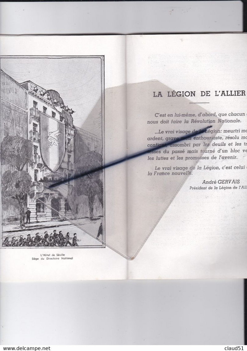 Livre ; 1er Anniversaire de la légion ( sous Pétain) 31 Aout 1941 Résurrection Française.(20 pages)