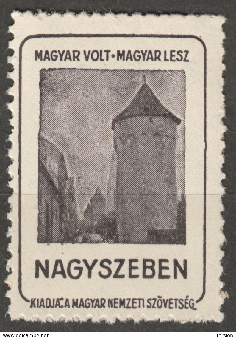 Sibiu Nagyszeben Hermannstadt Bastion Tower Occupation Revisionism WW1 Romania Hungary Transylvania Cinderella Vignette - Transylvania