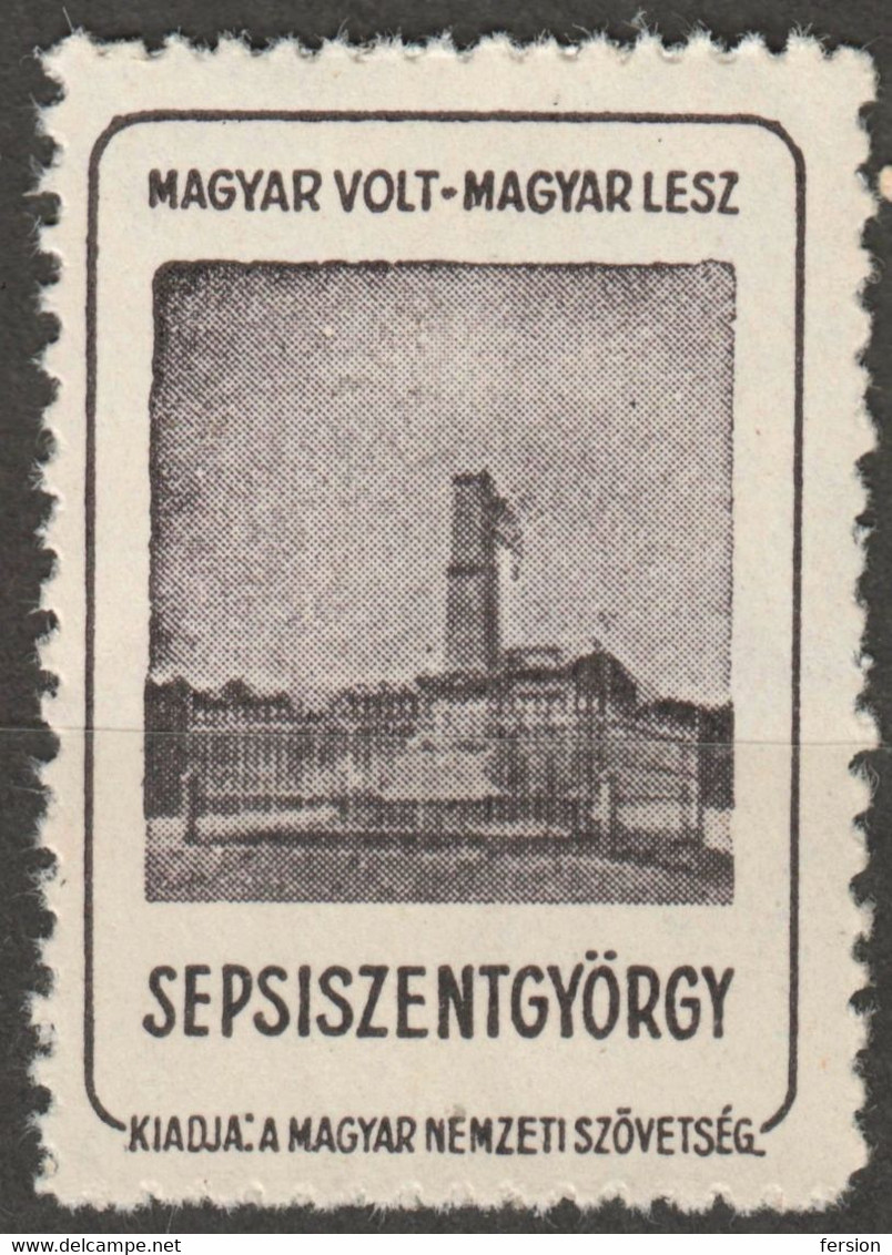 Sepsiszentgyörgy Sfântu Gheorghe Revolution Monument Occupation WW1 Romania Hungary Transylvania Label Cinderella - Transilvania