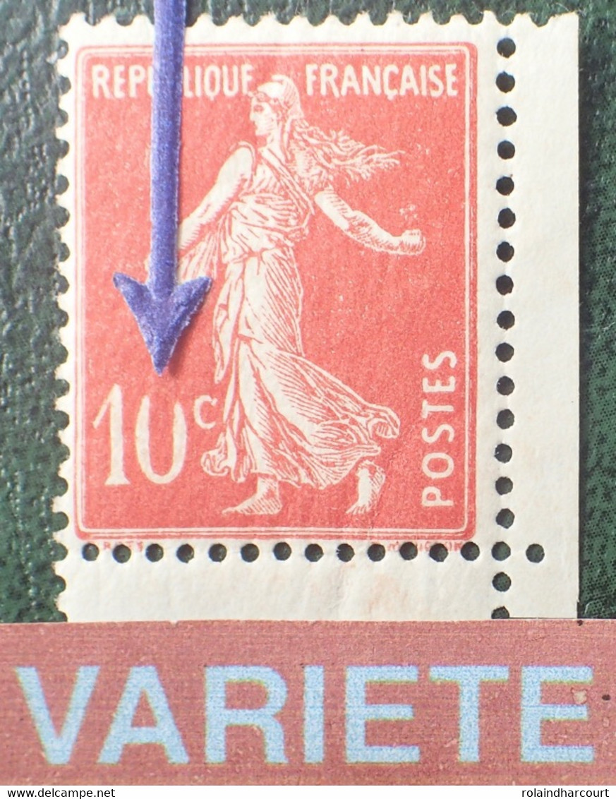 R1311/47 - 1907 - TYPE SEMEUSE CAMEE - N°138 (IA) NEUF* CdF - SUPERBE VARIETE ➤➤➤ " 0 " Très Ouvert - Unused Stamps