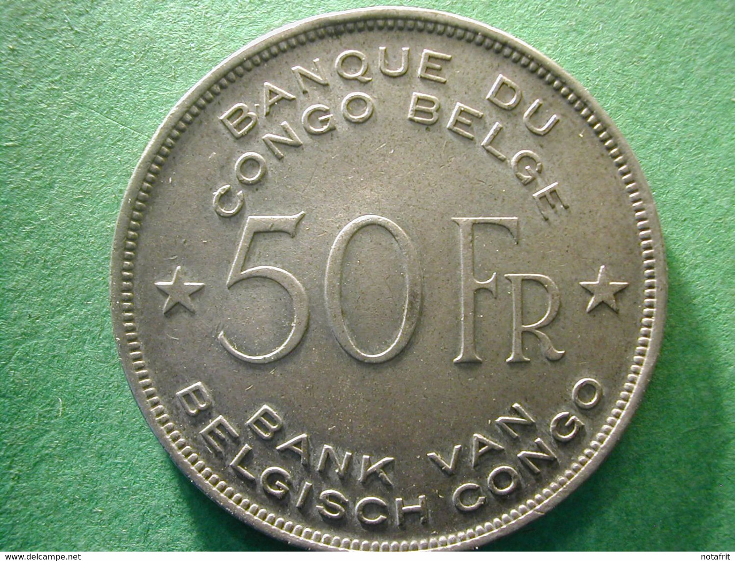 Belgian Congo 50 Fr 1944 Zilver - Sonstige & Ohne Zuordnung